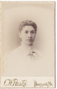 Photo of Annie Libby, circa 1886.