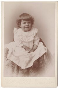 Photo of Blanch Roberts as a young child, circa 1887.