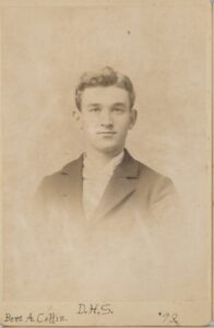 Cabinet card photo of a young man.