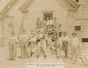 Vintage photo of group of 21 men. 