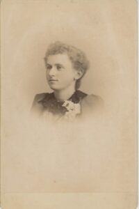 Cabinet card photo of a  young woman.