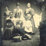 tintype photo of six women