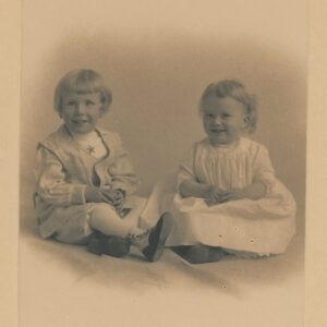 Photo of two young boys from the turn of the century.