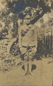 Photo of Angus McKay in uniform, 1918.