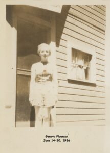 Photo of Geneve Plowman, 1936.