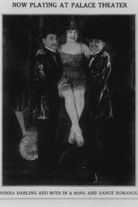 Newspaper photo of Donna Darling and Boys