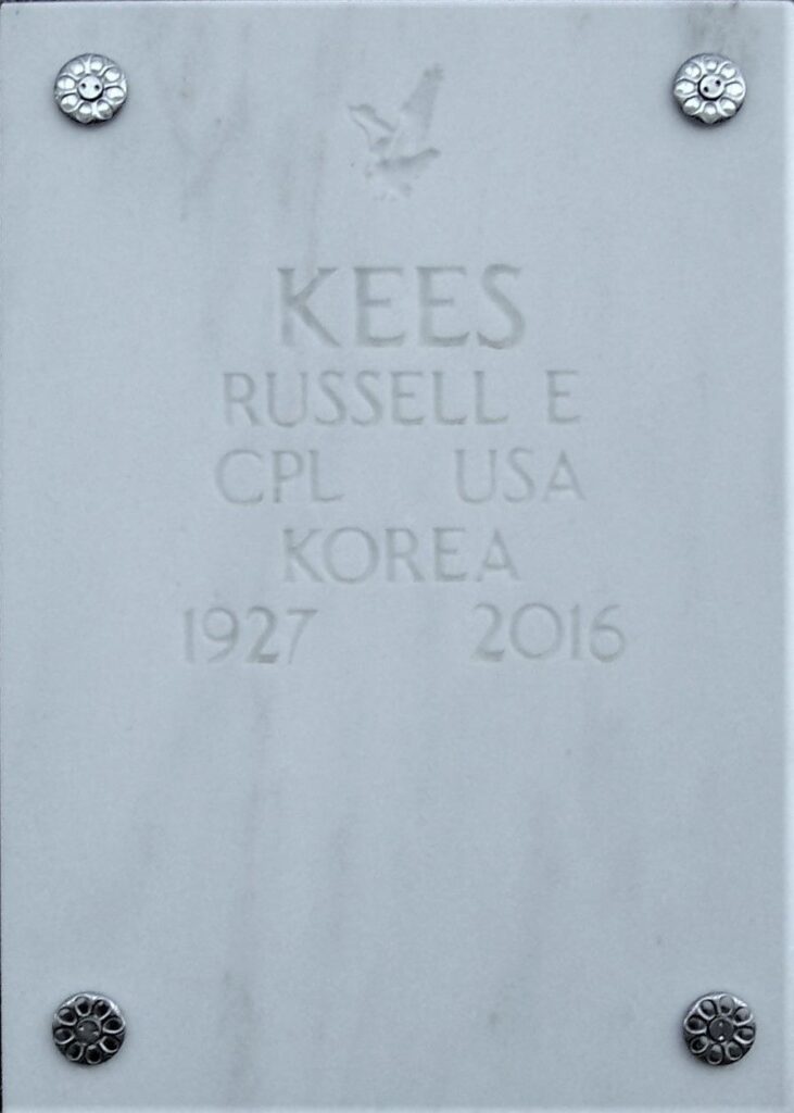 Photo of Russell E. Kees' Niche Marker.
